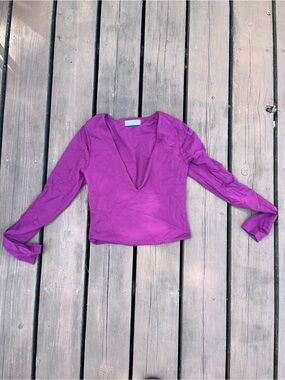 Babaton Contour Deep V Long Sleeve - Fuschia